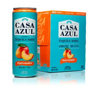 Casa Azul - Tequila Soda Peach Mango (4 pack 12oz cans) (4 pack 12oz cans)